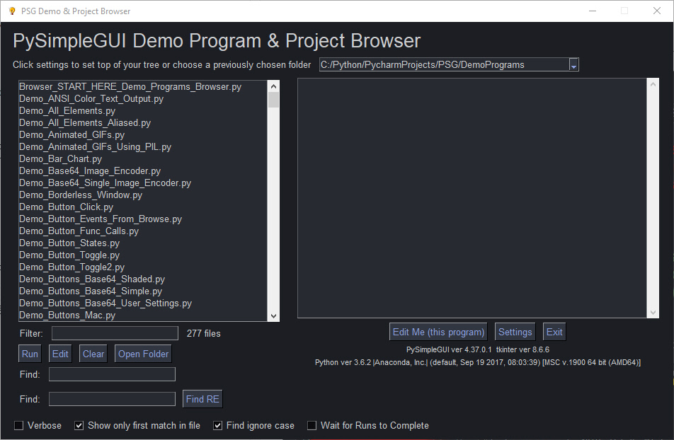 The Demo Browser - PySimpleGUI Documentation