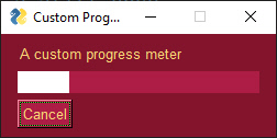 Custom Progress Meter / Progress Bar - PySimpleGUI Documentation