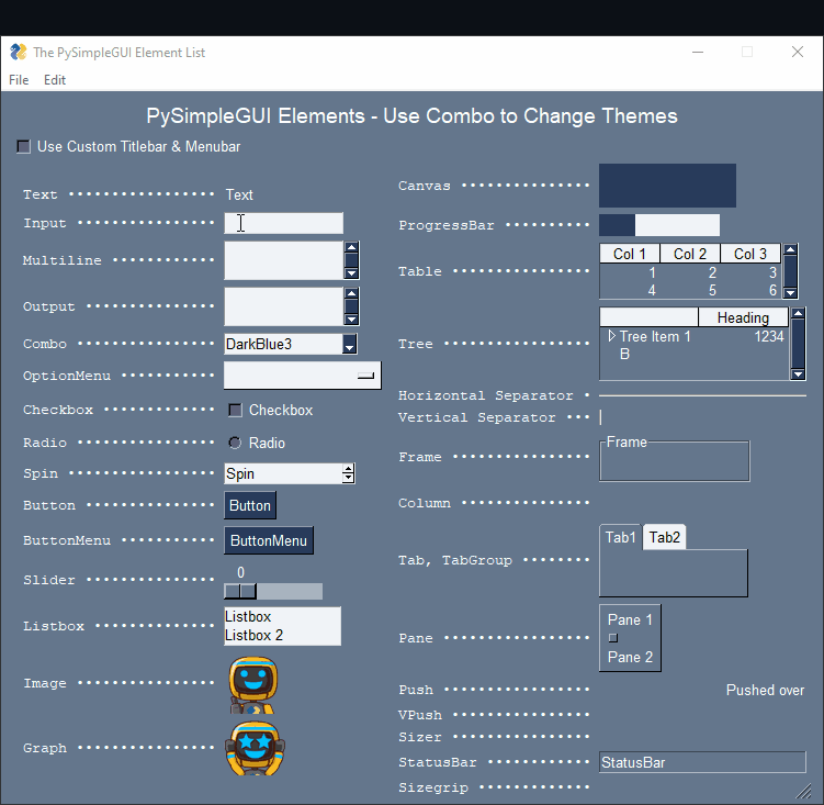 Demo Screenshots - PySimpleGUI Documentation