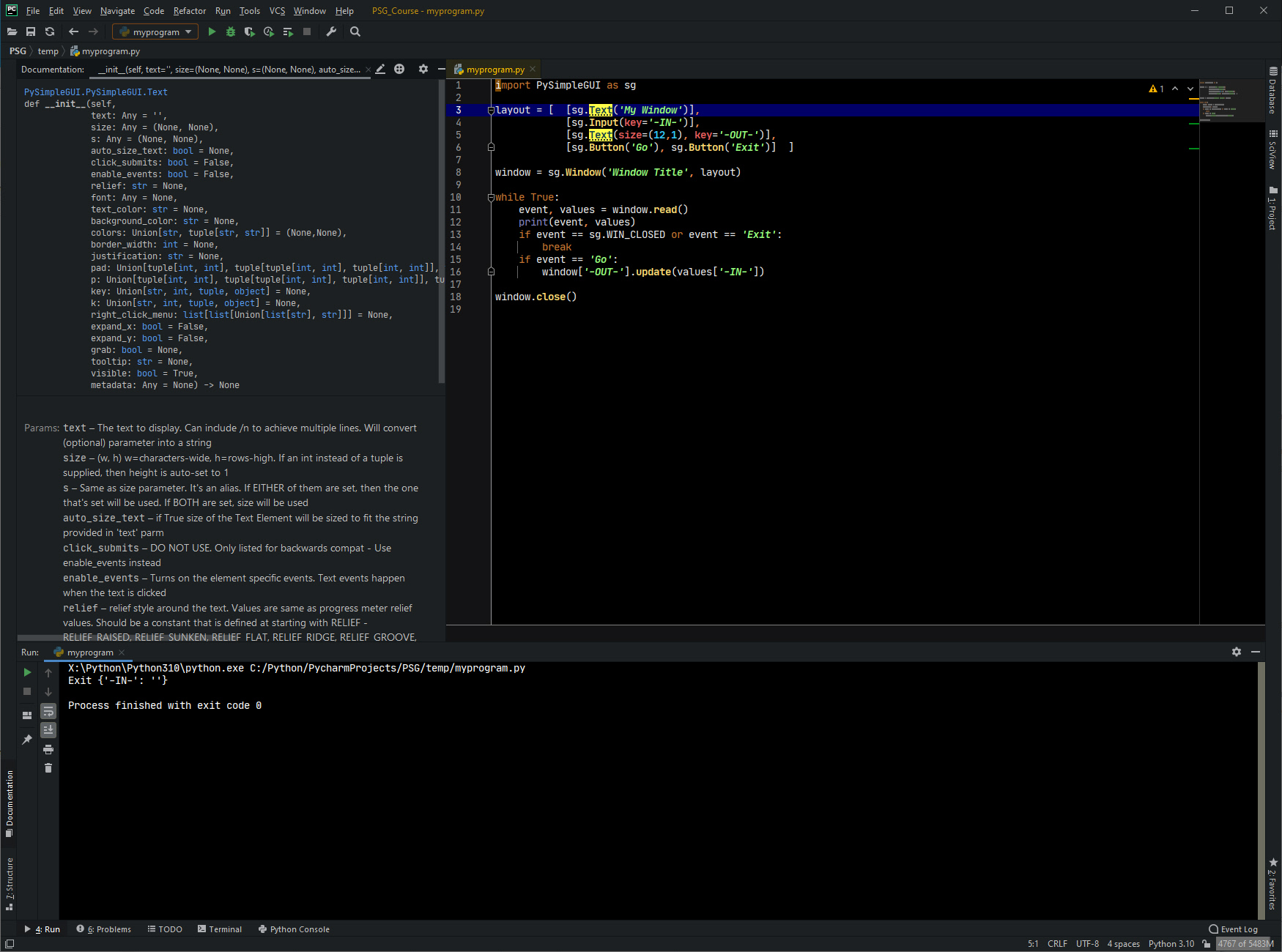 Getting Started - PySimpleGUI Documentation